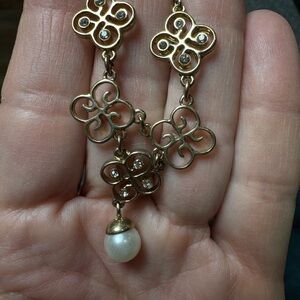 Vintage Avon Filigree Necklace with Pearl Drop